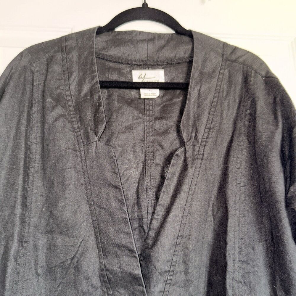 Andrea Jovine Sz L Linen Cardigan/Jacket Minimalist Lagenlook‎ Boho - Picture 9 of 11